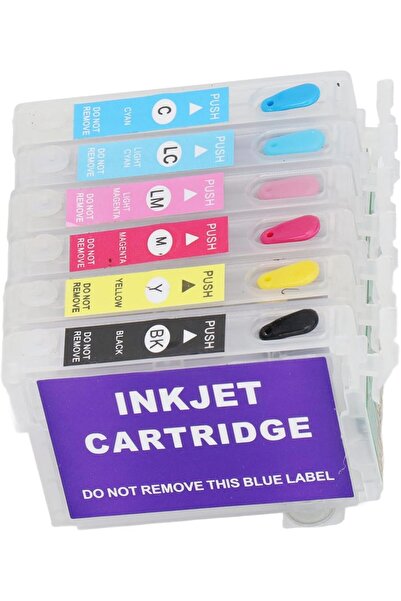 Generic خرطوشة حبر هيليتاند بستة ألوان مع شريحة دائمة، خرطوشة حبر بديلة للطابعة