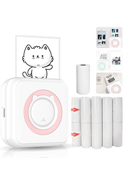 Generic طابعة محمولة متعددة الوظائف، طابعة صور لاسلكية فورية صغيرة، تدعم تقني...