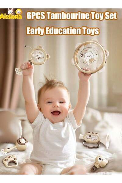 Generic 6pcs Rattle playset Infant early education musical instruments Hand c...