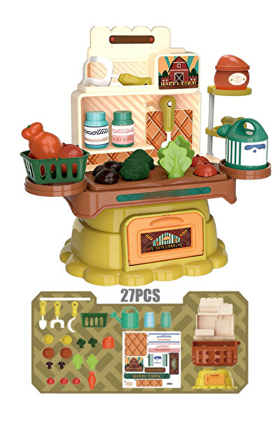 Generic Farm Themed Pretend Play Toy,Kids Gardening Play Set,27Pcs Planting T...