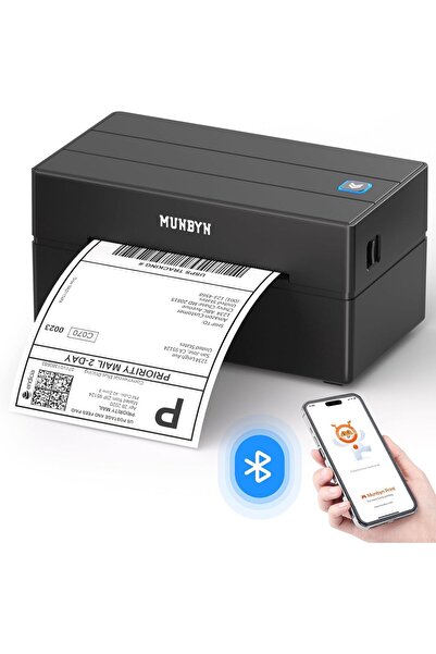Generic MUNBYN Shipping Label Printer Bluetooth Connection, Thermal Label Pri...