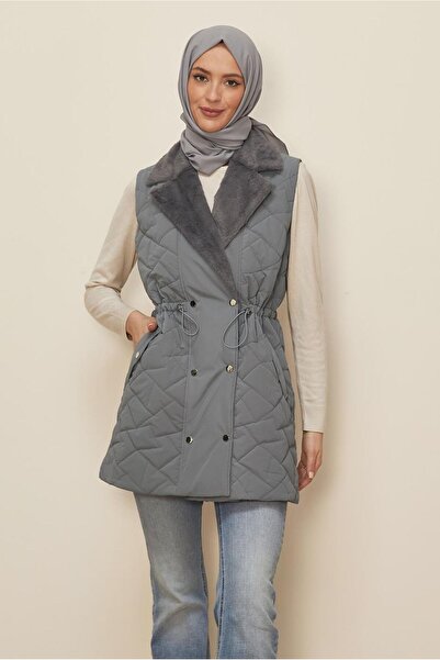 Alvina Waist-Tieded Quilted Vest 46218