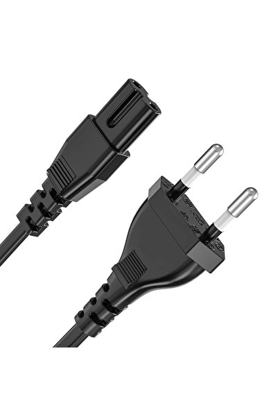 Voltaj C7 2 Pin Teyp Yazıcı Power Fişi Güç Kablosu 1.5m
