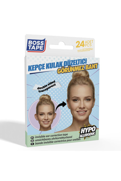 Boss Tape Kepçe Kulak Düzeltici Kozmetik Bant 24 Adet Cilt Dostu Hipoalerjenik