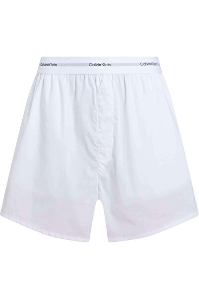 Calvin Klein LOGO WB POPLIN SHORT, 100 Beyaz Kadın Şort
