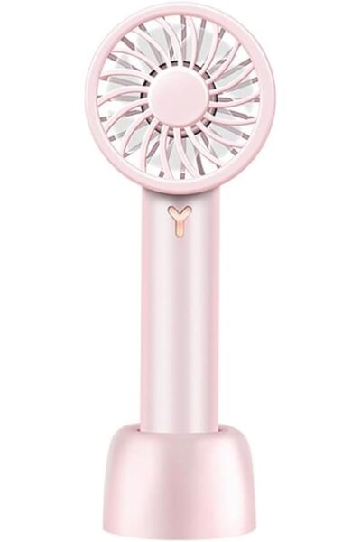 Generic مروحة محمولة 2 في 1، مروحة مكتبية يدوية كهربائية بقاعدة، بطارية 1200 ...