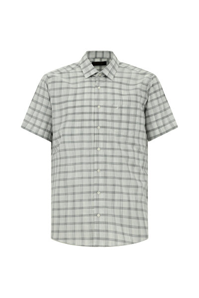 Abdullah Kiğılı Βαμβακερό πουκάμισο με κοντό μανίκι κανονική εφαρμογή