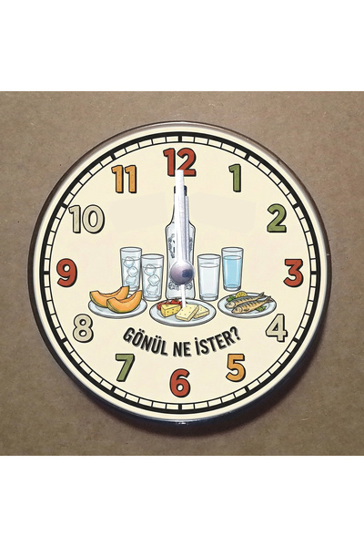 BK Design Magnet Saat Buzdolabı Süsü Duvar Saati 10,5cm MS9001