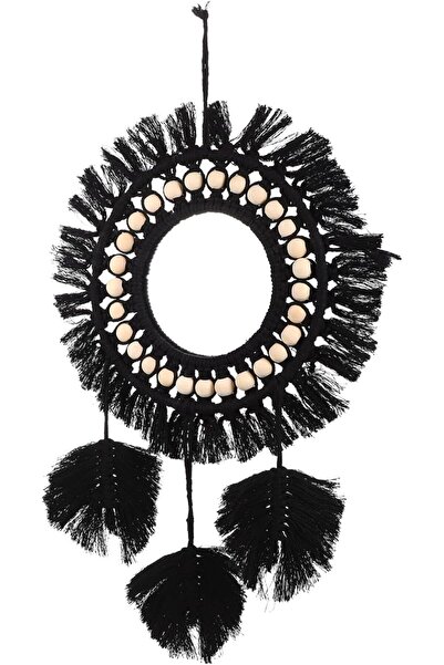 Arabest Handmade Cotton Thread Woven Boho Wall Decor Mirror for Bedroom Dorm ...