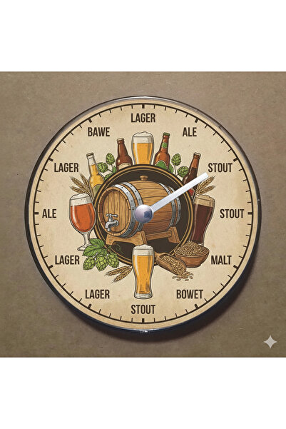 BK Design Magnet Saat Buzdolabı Süsü Duvar Saati 10,5cm MS9004