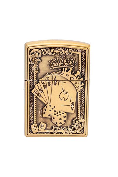 Als Şanslı Lucky Temalı Zipoo Tarzı Gazlı Çakmak ♠️♥️