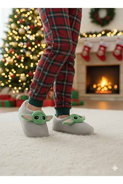 Deniz Terlik Unisex Star Wars Plush Non-Slip Warm Yoda Slippers