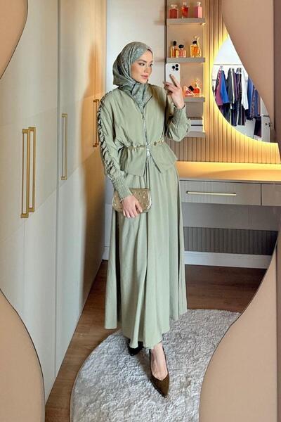 Şulemoda Giyim Alev Gipeli Set Mint