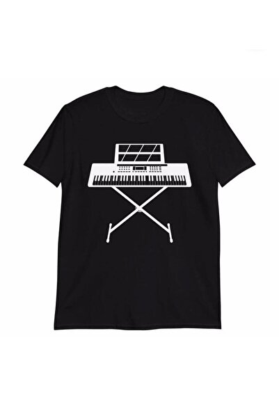 Yuchicly Keyboard Organ Pattern Unisex T-Shirt – Music Themed Printed Tshirt