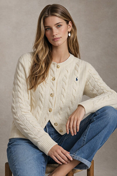 FİFTY ONE Women's Knitted Patterned Buttoned Knitwear Cardigan