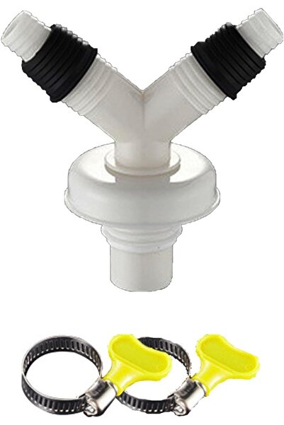 Generic Double Outlet Connector for Washing Machines, 3-Way Joint,Downpipe fl...