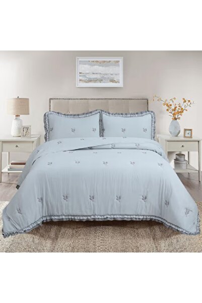 Romans Perla Double Embroidered Bedspread Set - 240X260 cm - Daily and Dowry Use