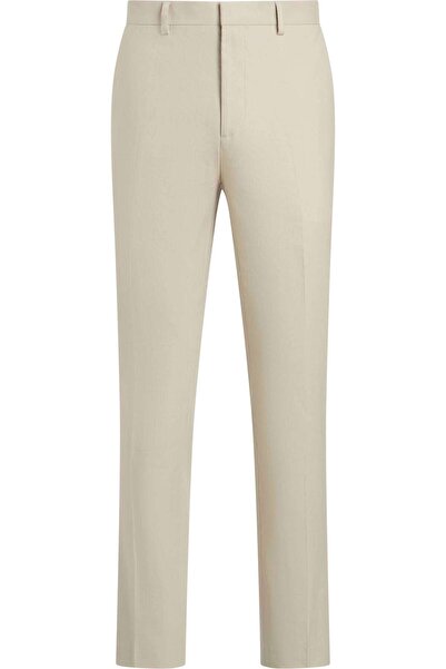 Calvin Klein LINEN LYOCELL STRETC, PE0 Krem Erkek Pantolon
