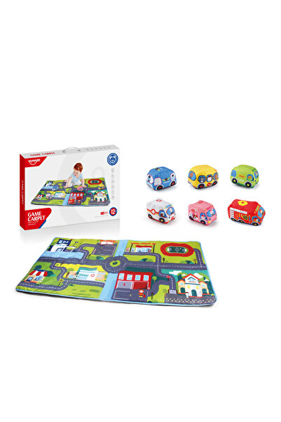 Fab N Funky Toy Cars With Road Map Mat, Smooth-Rolling Wheels, Cute Passenger...