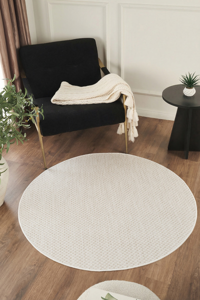 Konfor Halı Sisalux 3081 Krem Bej Sisal Dokuma Jüt Kilim Hav Toz Vermez Halı ...