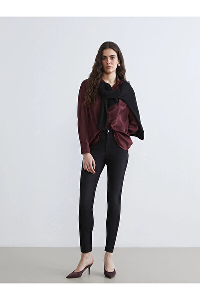 LC Waikiki LCW Jeans Siyah Jüpiter Süper Skinny Fit Kadın Jean Pantolon