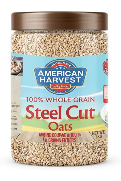 American Harvest شوفان مقطع في برطمان 1 كجم | خالٍ من الغلوتين