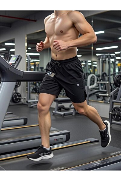 Demente 2 In 1 tayt telefon cep'li havluluk Gym Ve Fitness Astarlı Taytlı Şort