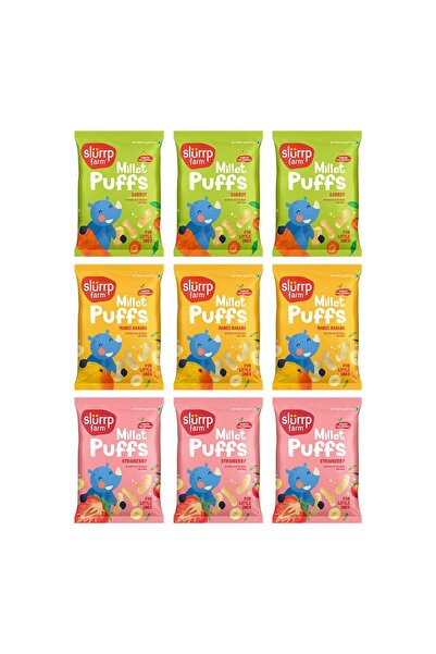 SLURRP FARM Fruit and Vegetable Teething Puffs, Baked Puff in Yummy Flavours-...
