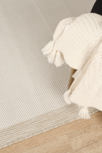 Konfor Halı Sisalux 3084 Krem Bej Sisal Dokuma Jüt Kilim Hav Toz Vermez Halı Salon Mutfak Oturma Odası Halısı