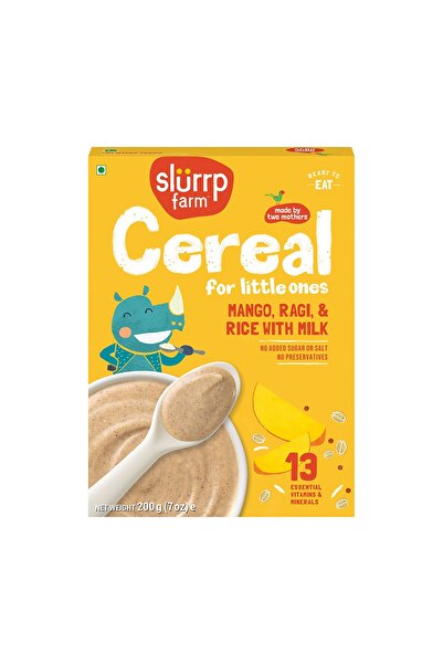 SLURRP FARM حبوب راجي وأرز ومانجو مع حليب 200 غرام، محلاة قليلاً بمسحوق التمر...