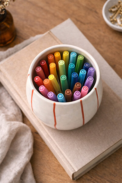 Brandsmiths Red Striped Ceramic Cup