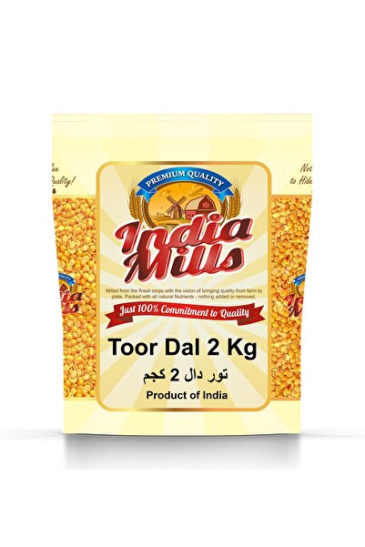 India Mills عدس تور، 2 كجم