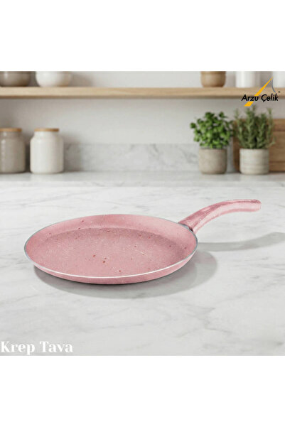 Arzu Çelik 30 cm Granite Crepe Pan - Pink
