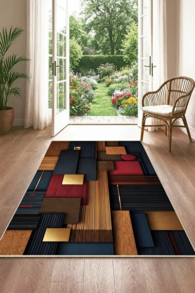 CESTA HOME ESKİTME DIJITAL BASKILI Kaymaz Taban Yıkanabilir Modern Mutfak Hal...