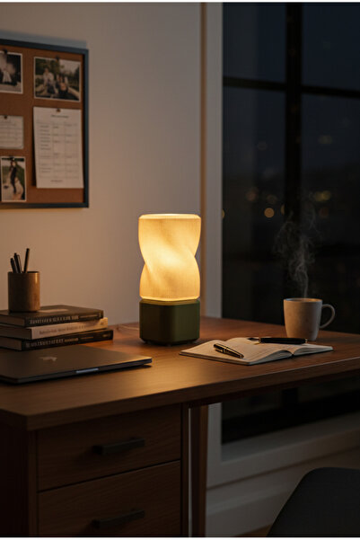 3D Parametrik Helix Dekoratif Abajur – Modern Sıcak Işık Aydınlatma