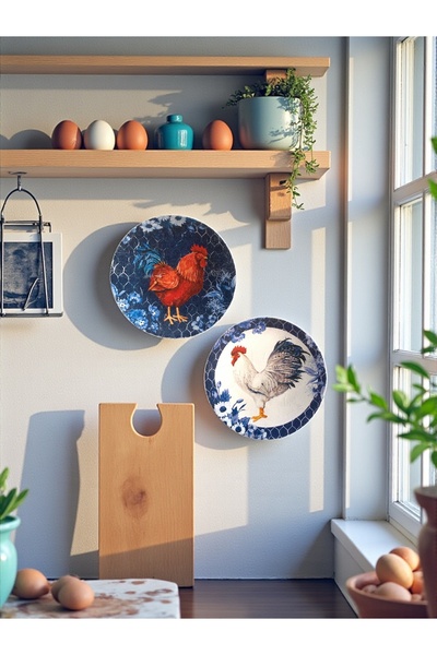 unique florya Σετ 2 τεμαχίων διακοσμητικών πιάτων τοίχου μικρού μεγέθους με θ...