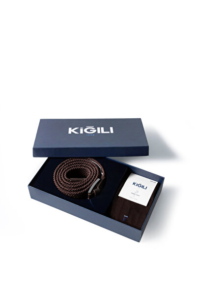 Kigili حزام رياضي مرن من الليكرا وطقم جوارب من الخيزران مكون من قطعتين في علب...