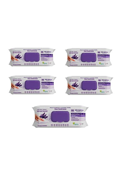 Deep Fresh Multi-surface wet wipes with lavender, baking soda and vinegar 100...