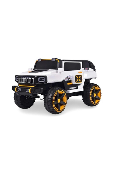 Leno 12V Four-Wheel Drive Kids Electric Jeep With 3 Gears - White