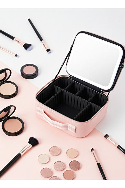 Yallabena 💄 Portable Makeup Bag with LED Light & Full-Screen Mirror – Large ...