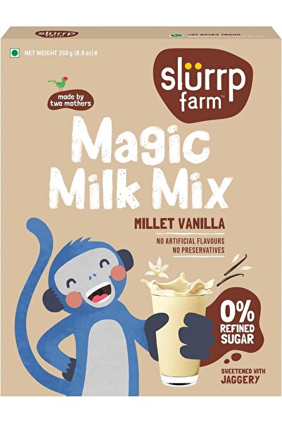 SLURRP FARM Vanilla Nutrition Powder Milk Mix, Sweetened with Jaggery Powder,...