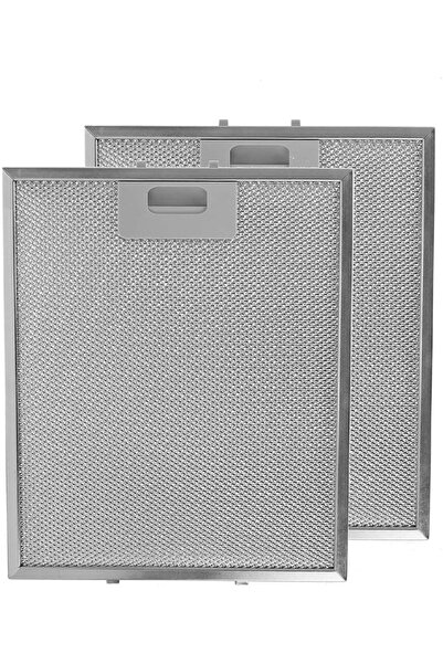 Generic 2pcs，Cooker Hood Metal Aluminium Grease Filter for Kitchen Extractor ...