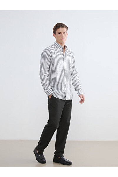 LC Waikiki Nevavm Standard Fit Wool Blend Men's Trousers with Difference