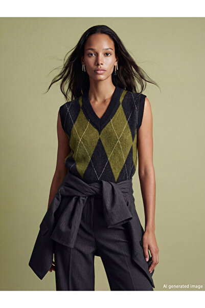 LC Waikiki Sparkling Choices from Shining Store Women's Tricot Sweater with D...