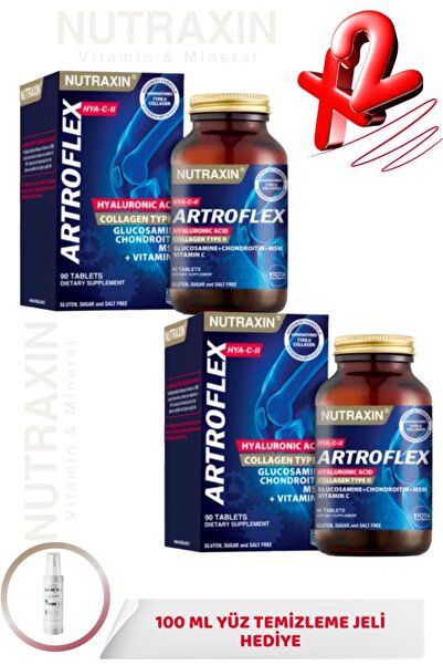 Nutraxin Artroflex HYA-C-II Glukozamin Kondrotin 90 Tablet 2 ADET + 100ml Yüz...