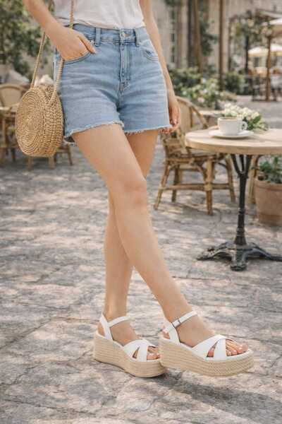 miss fırat New Sandals with Cross Straps and Padded Heels