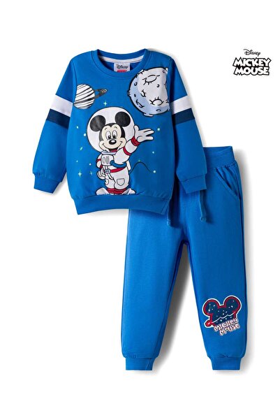 Babyhug Disney Terry Knit Full Sleeves Sweatshirt and Track Pant with Mickey ...