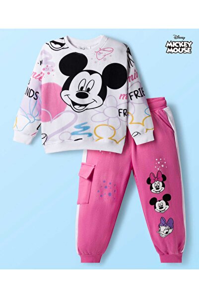 Babyhug Disney Terry Knit Drop Shoulder Full Sleeve Sweatshirt & Track Pant S...