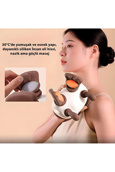 idragon Z10 Isıtmalı Boyun ve Omuz Masaj Aleti | 3 Modlu | Type-C Şarjlı | Ka...