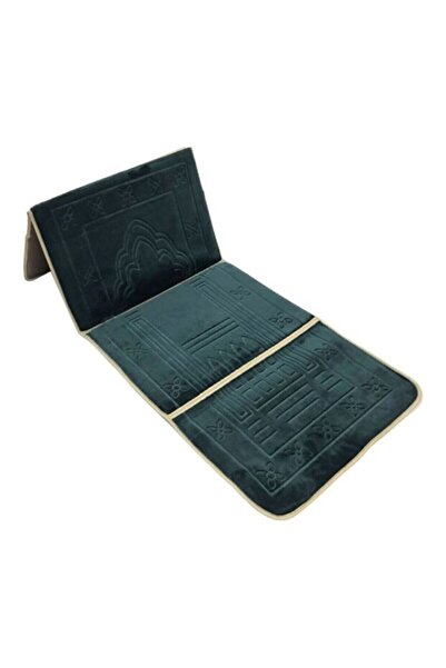 NudeNova Foldable prayer mat with backrest - Green 110x54 cm